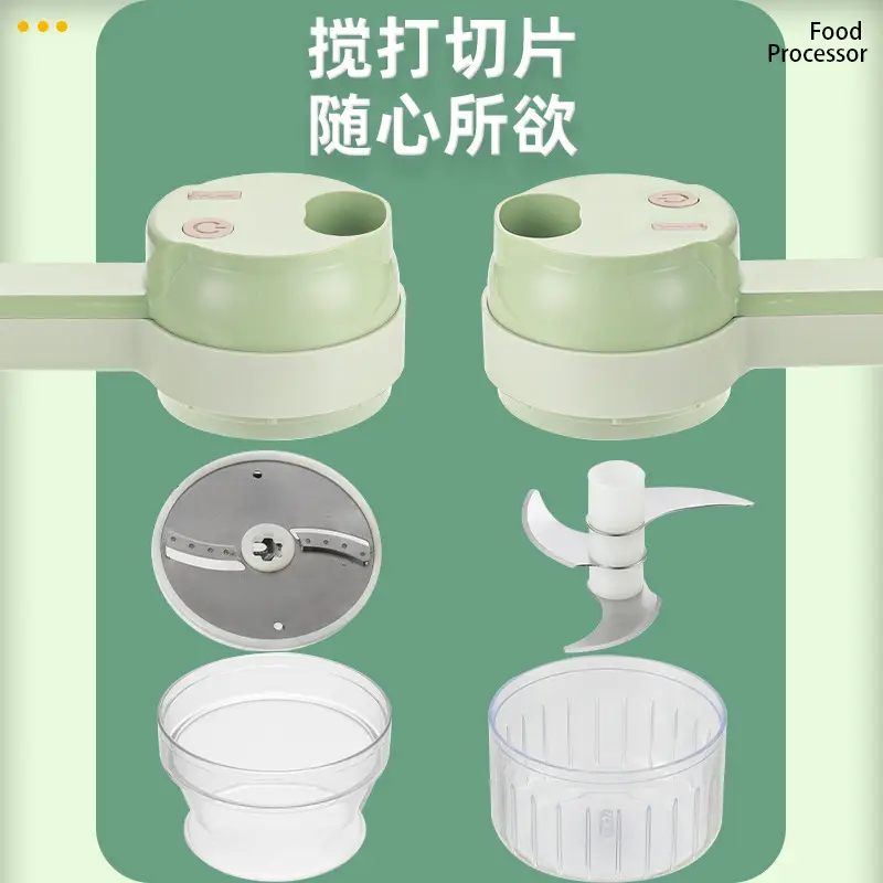 Multifunctional Handheld Vegetable Cutter Green 20.5cm - Image 5
