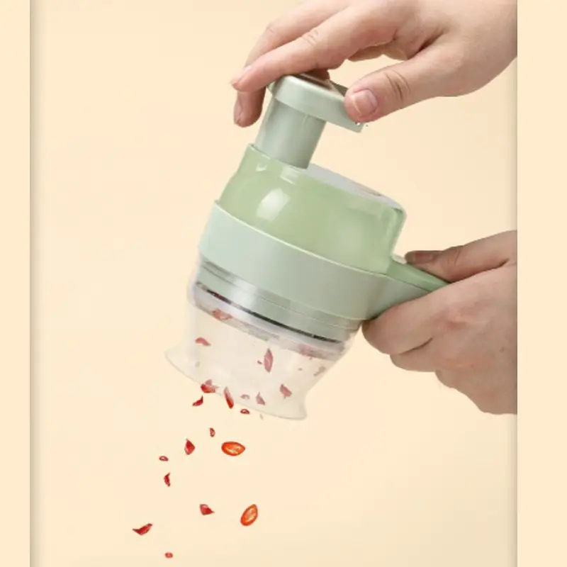 Multifunctional Handheld Vegetable Cutter Green 20.5cm - Image 6