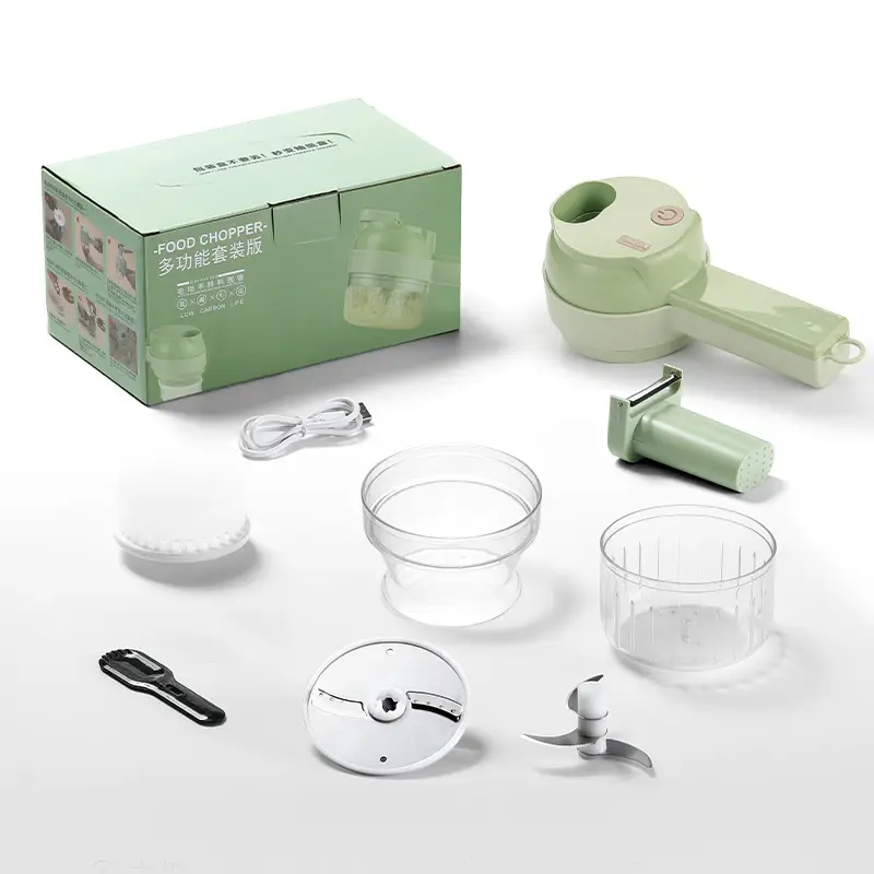 Multifunctional Handheld Vegetable Cutter Green 20.5cm - Image 2