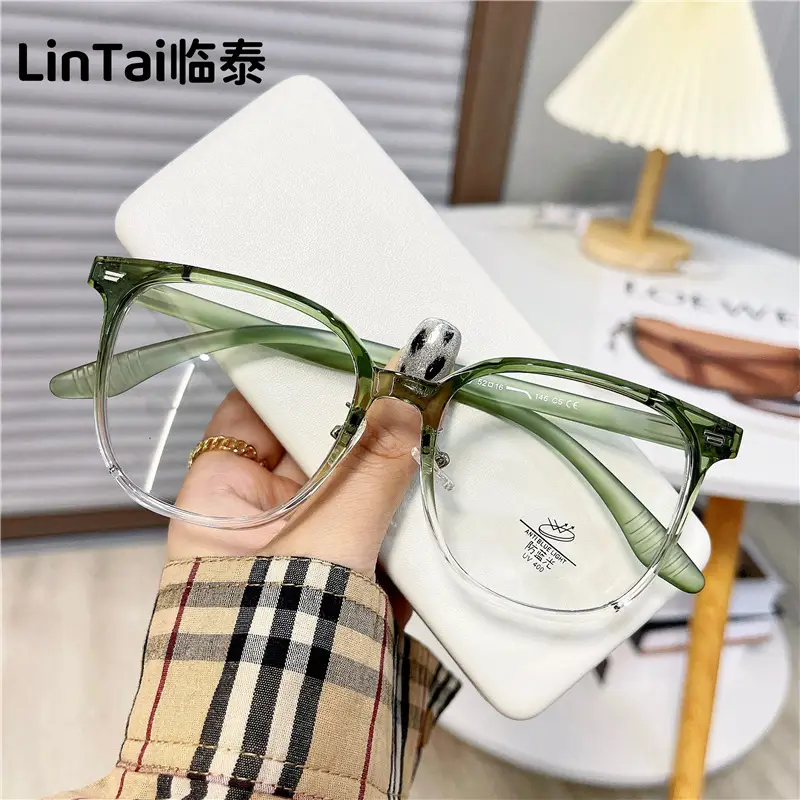 Korean Style Green Frame Glasses for Women - Image 4