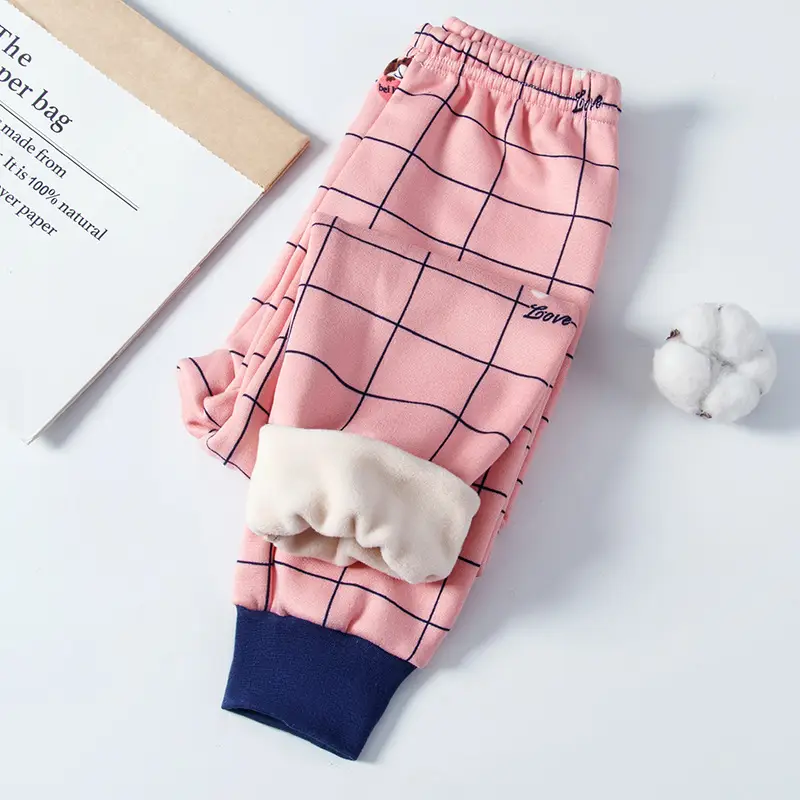Children Fleece Lined Cartoon Pants Warm Winter Pants - Image 4