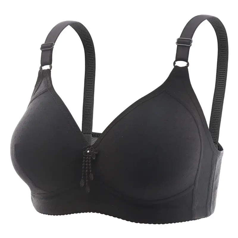 Black Adjustable Gather-Up Women's Bra - Image 6