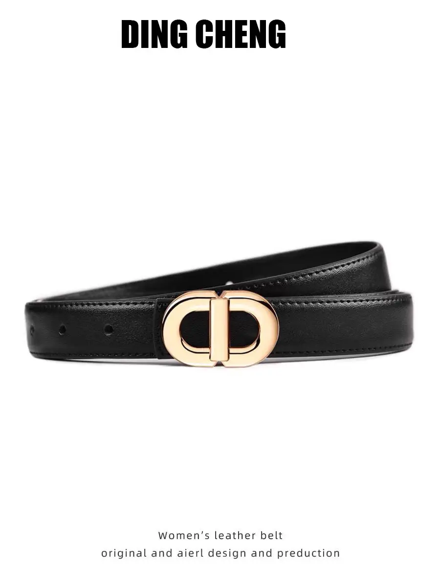 Women Genuine Leather Belt Brown 2022 New Arrival - Image 4