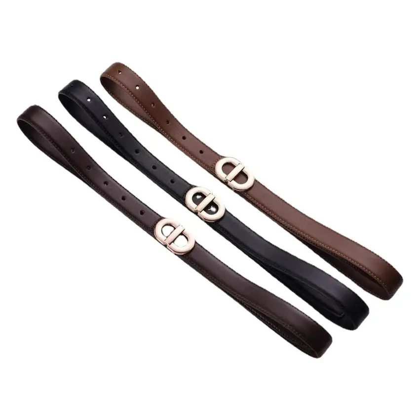 Women Genuine Leather Belt Brown 2022 New Arrival