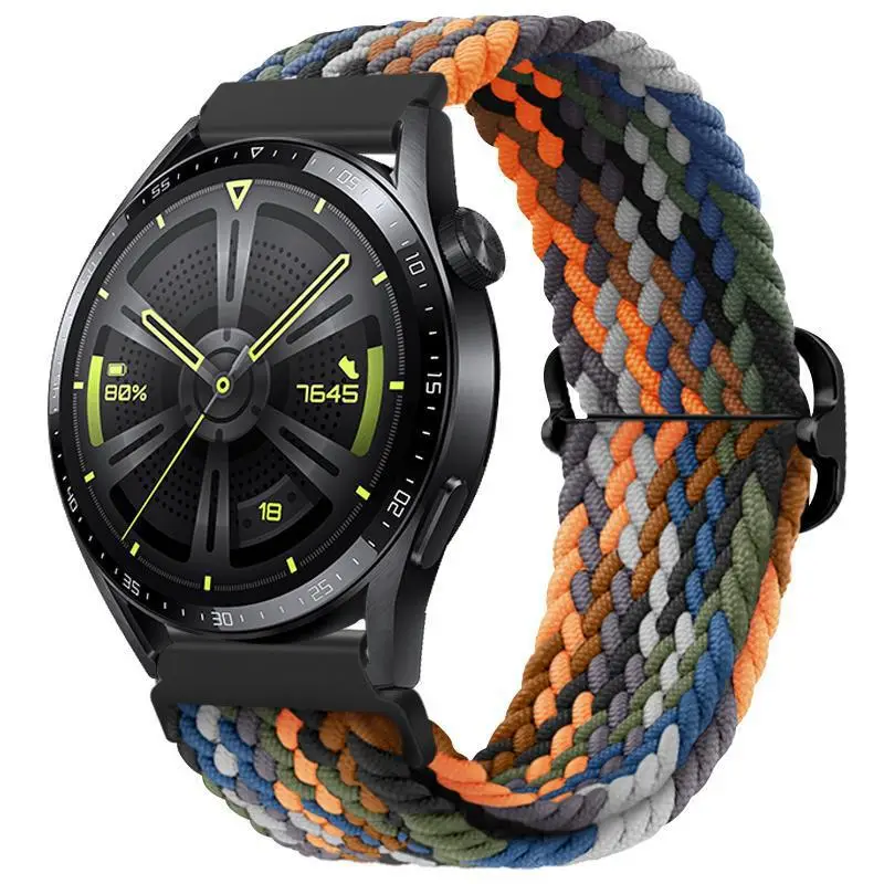 Adjustable Braided Nylon Watch Strap for Huawei Gt3 Watch