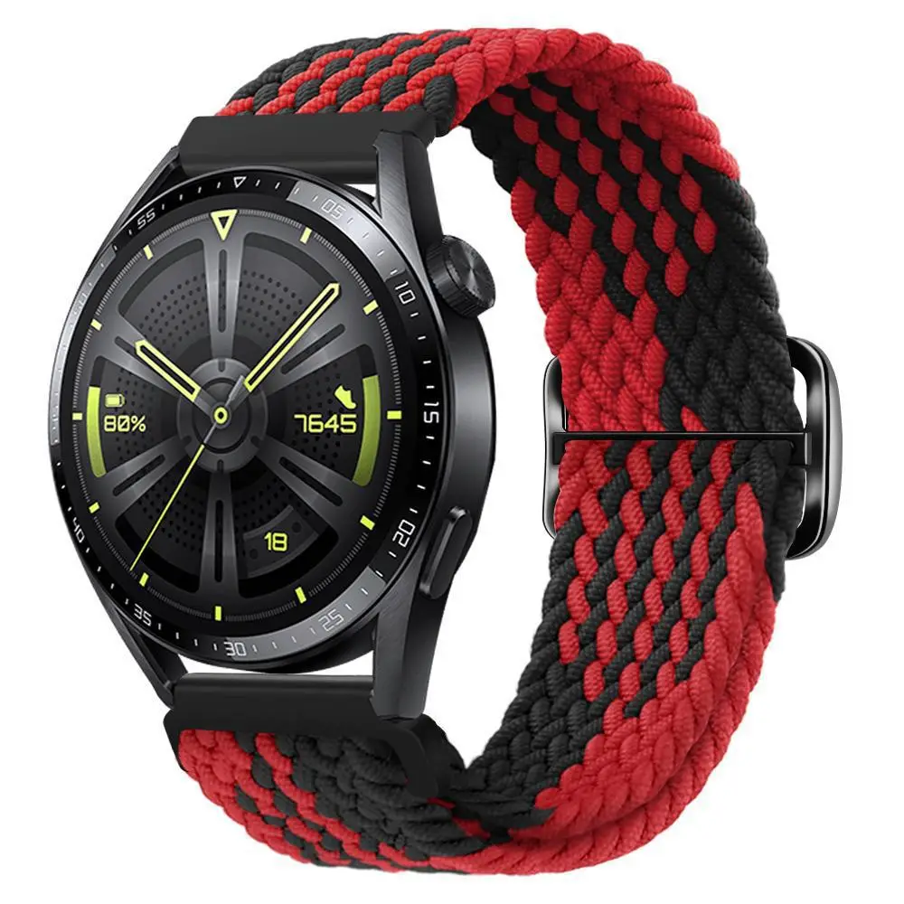 Adjustable Braided Nylon Watch Strap for Huawei Gt3 Watch
