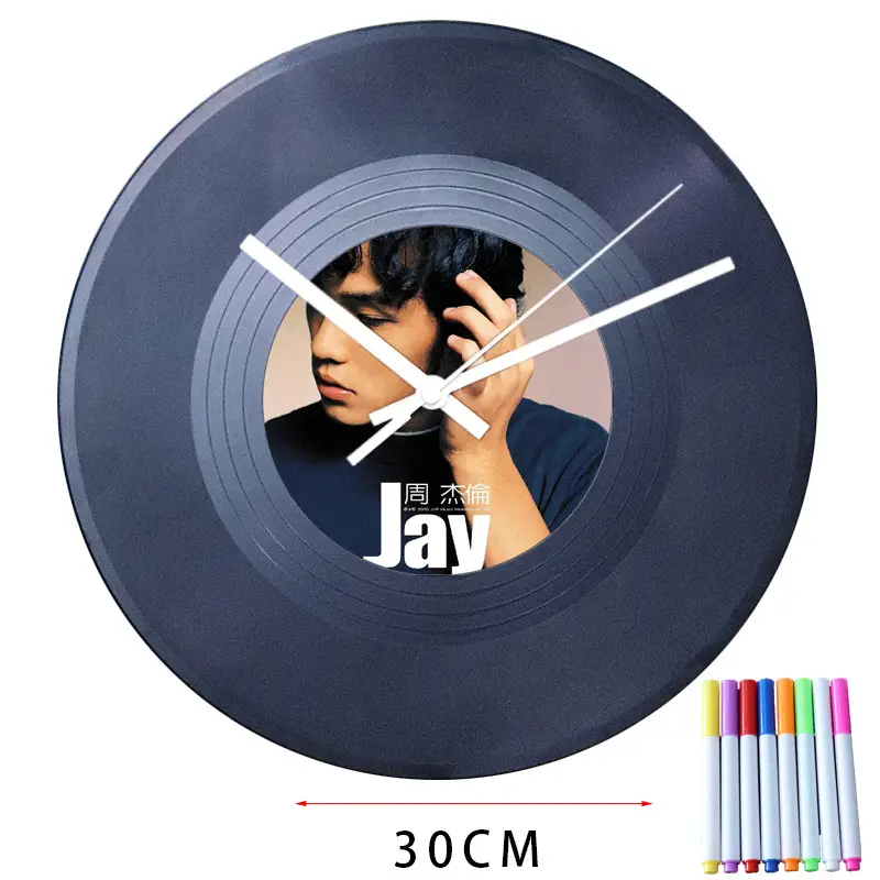 Jay Jay Vinyl Wall Clock 30cm DIY Decorative