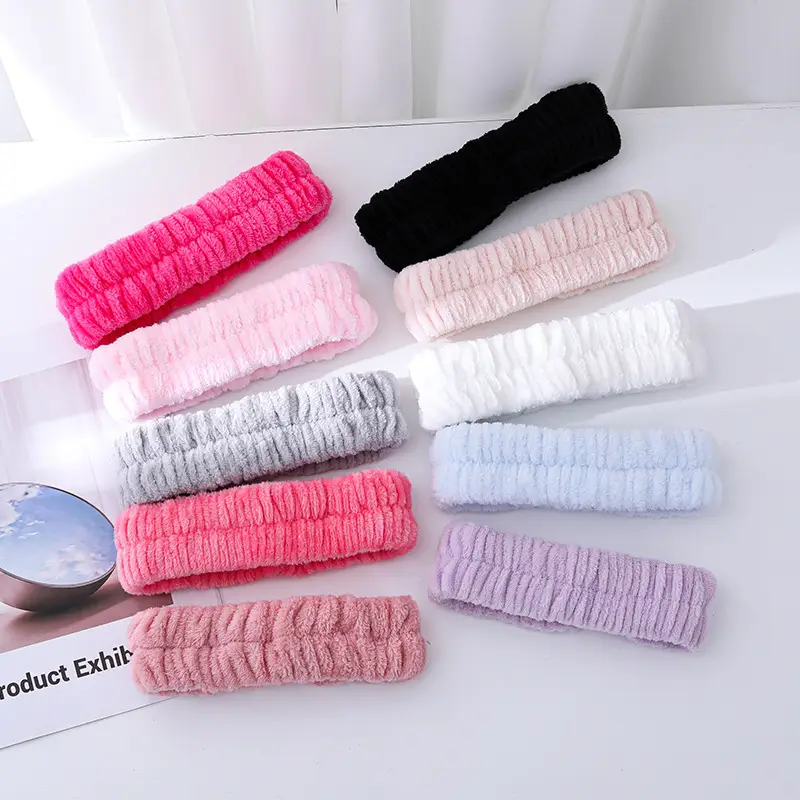 Plush Cross-Bound Face Wash Hair Belt Set - Image 51