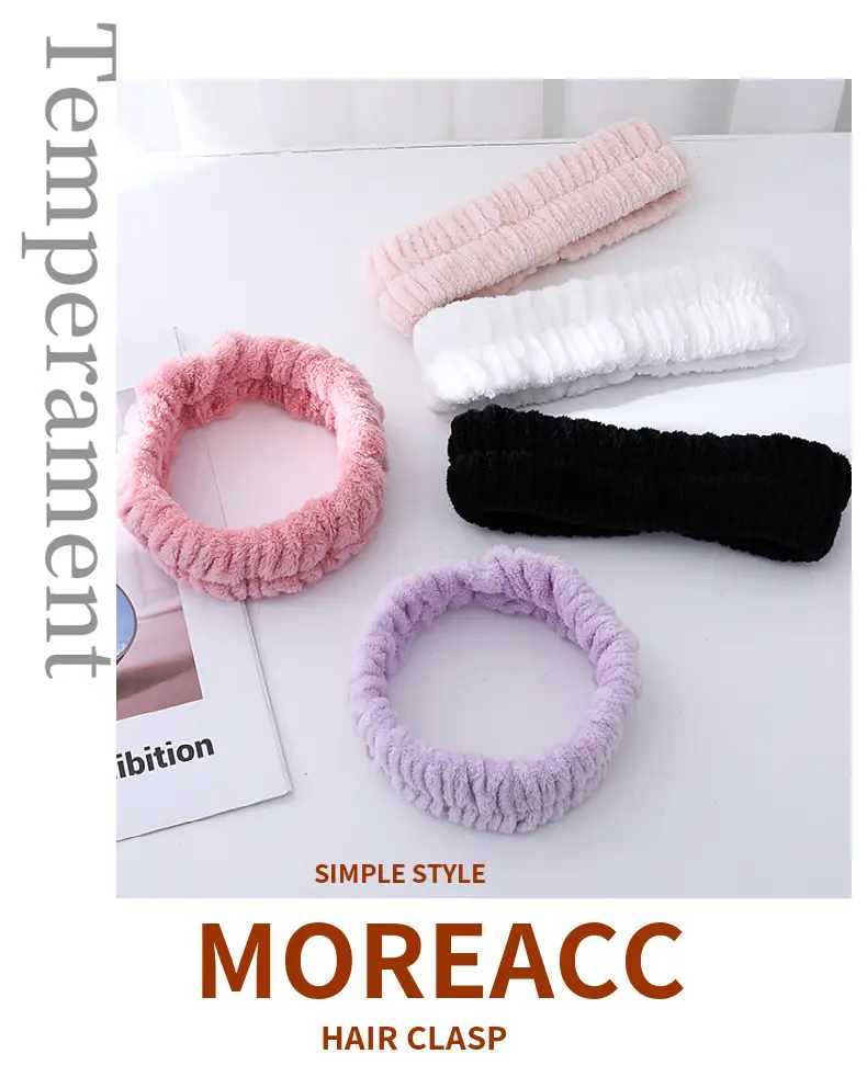 Plush Cross-Bound Face Wash Hair Belt Set — feature 11