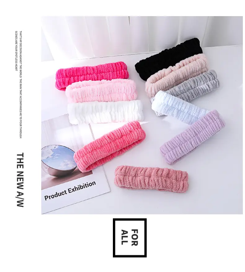 Plush Cross-Bound Face Wash Hair Belt Set — feature 13