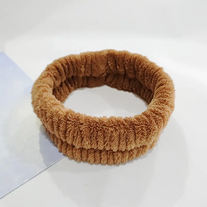 Plush Cross-Bound Face Wash Hair Belt Set - Image 11