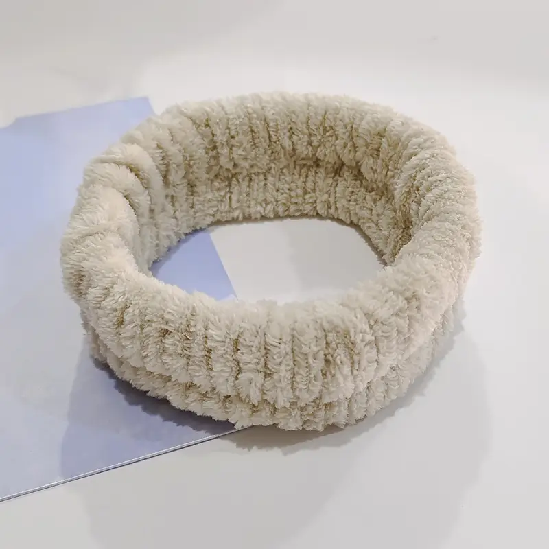 Plush Cross-Bound Face Wash Hair Belt Set - Image 13