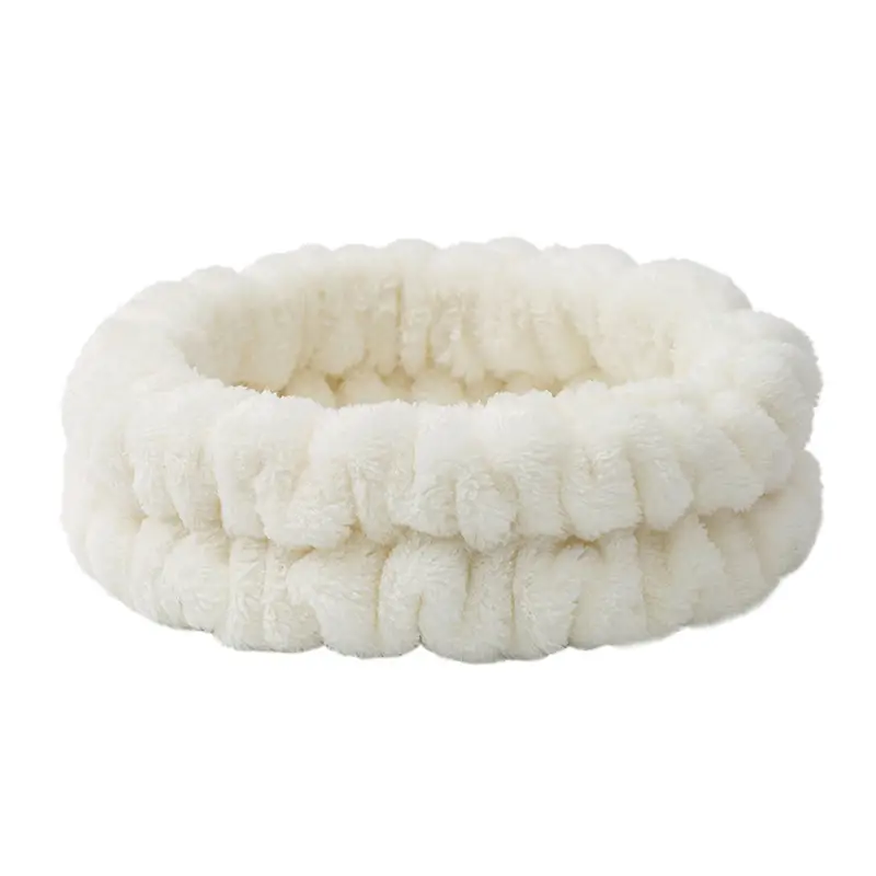Plush Cross-Bound Face Wash Hair Belt Set - Image 20
