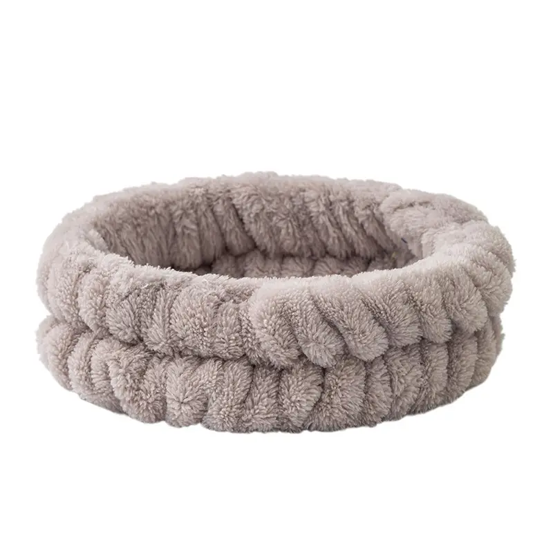 Plush Cross-Bound Face Wash Hair Belt Set - Image 21