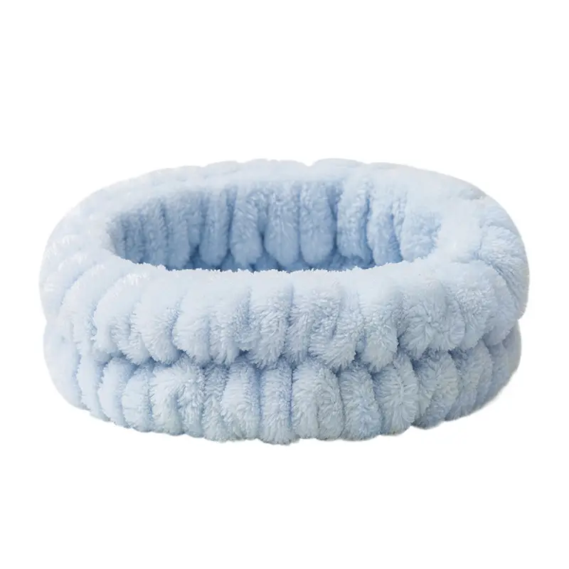 Plush Cross-Bound Face Wash Hair Belt Set - Image 22