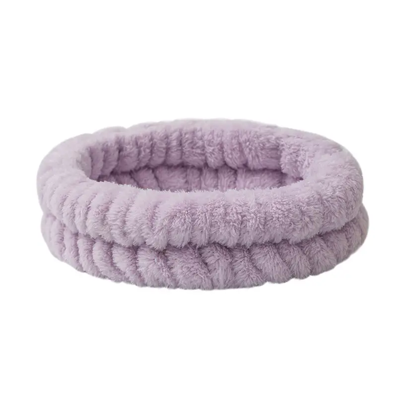 Plush Cross-Bound Face Wash Hair Belt Set - Image 24