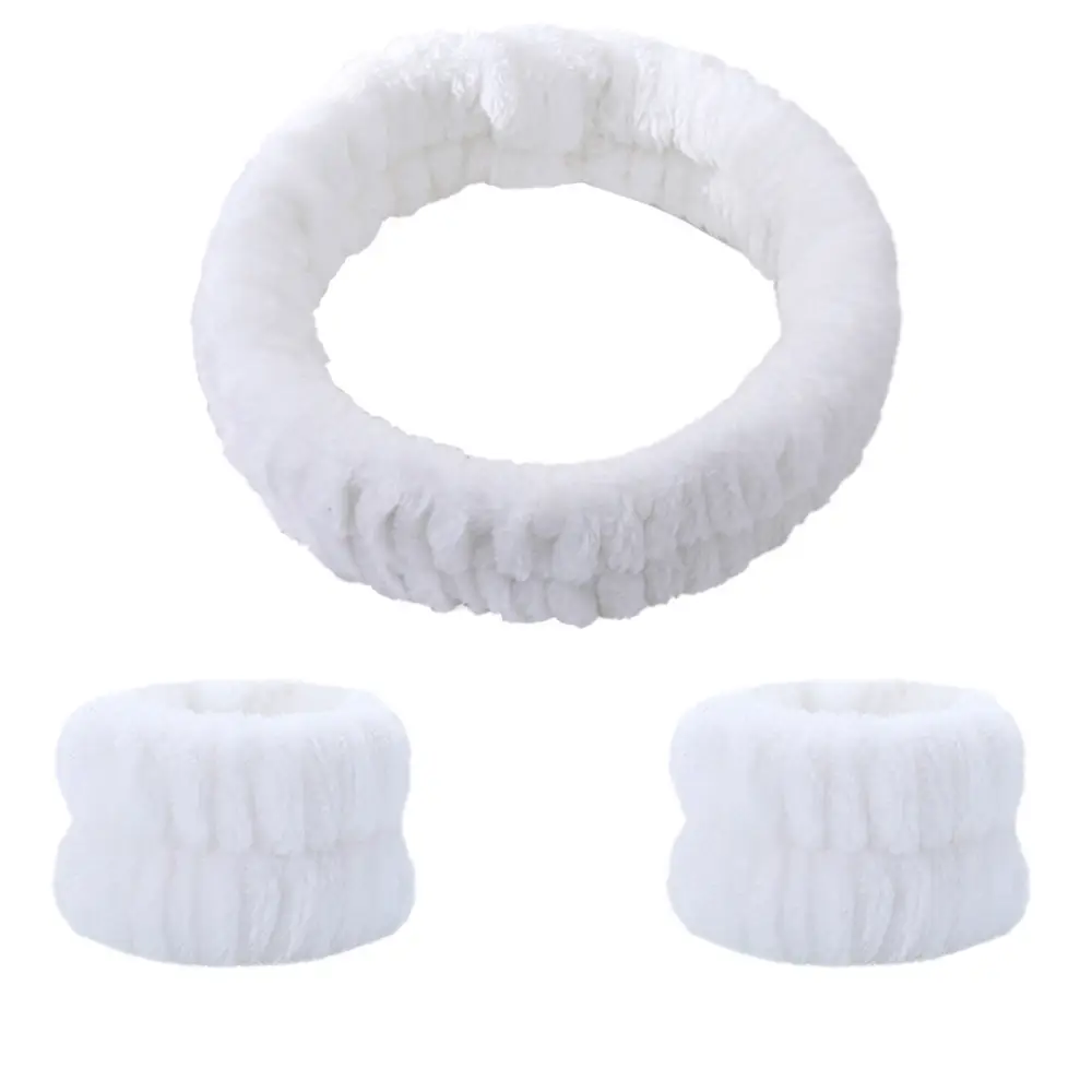 Plush Cross-Bound Face Wash Hair Belt Set - Image 25