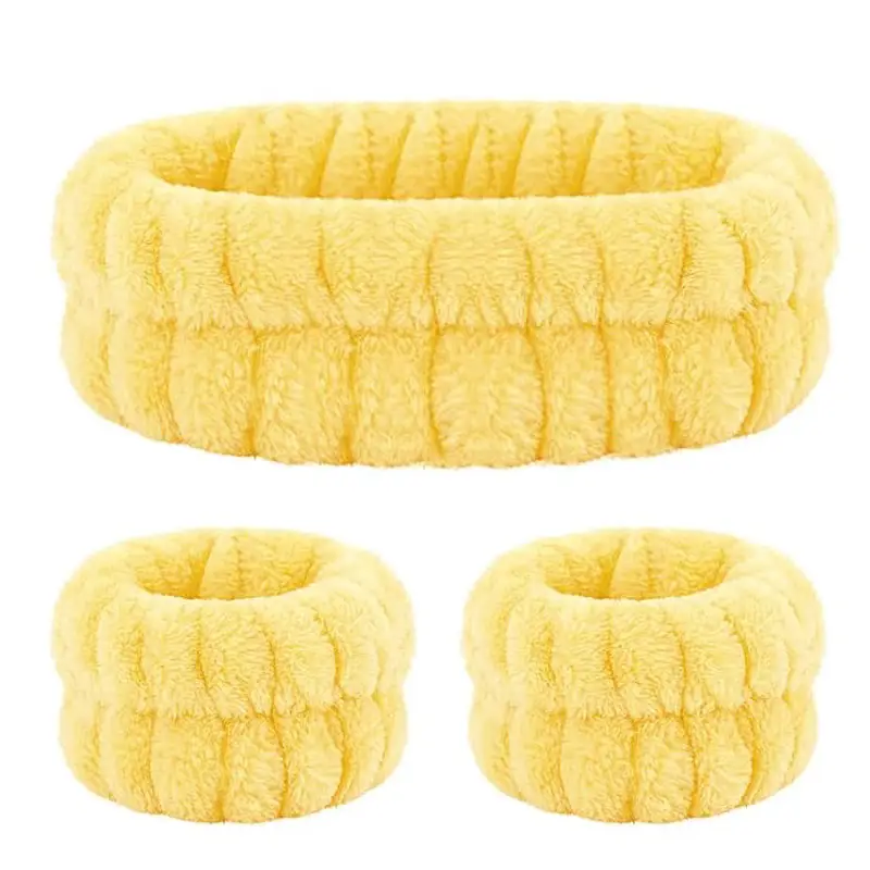 Plush Cross-Bound Face Wash Hair Belt Set - Image 35