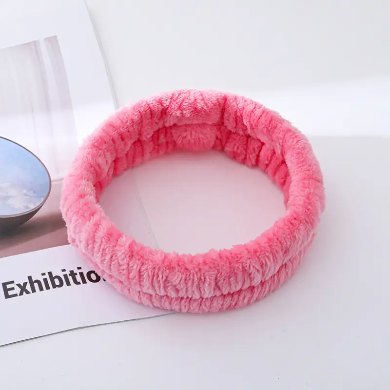 Plush Cross-Bound Face Wash Hair Belt Set - Image 8