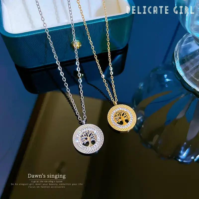 Titanium Steel Necklace with Real Gold Finish - Image 4