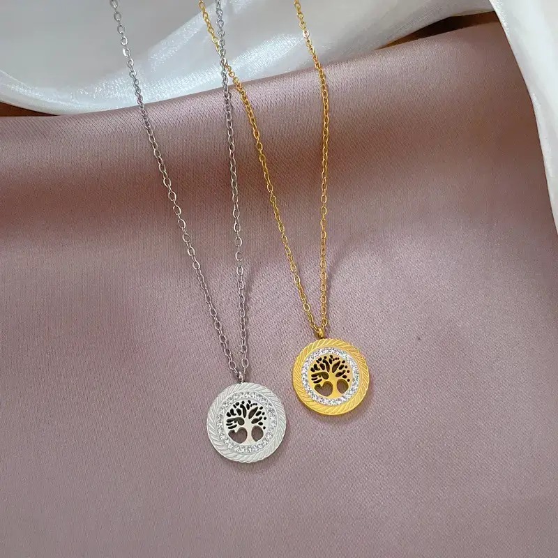 Titanium Steel Necklace with Real Gold Finish - Image 6