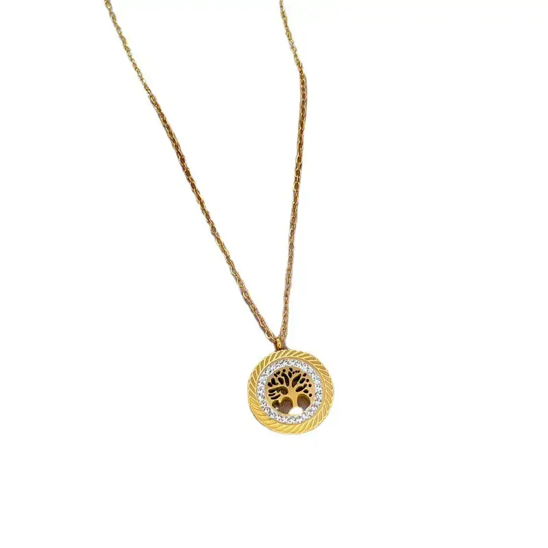 Titanium Steel Necklace with Real Gold Finish - Image 7