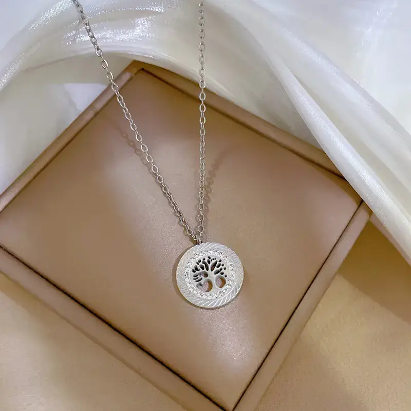 Titanium Steel Necklace with Real Gold Finish - Image 2
