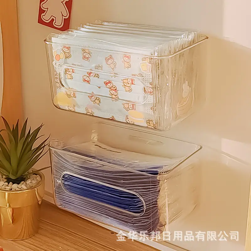 Transparent Wall-Mounted Mask Storage Box for Behind-the-Door Organizer - Image 6