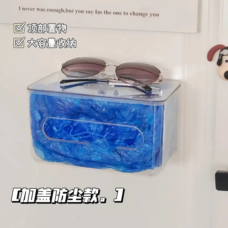 Transparent Wall-Mounted Mask Storage Box for Behind-the-Door Organizer - Image 3