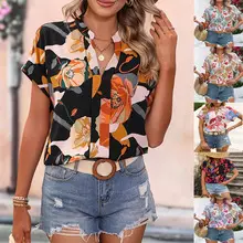 2023 Spring Abstract Printed Chiffon Shirt for Women — feature 6