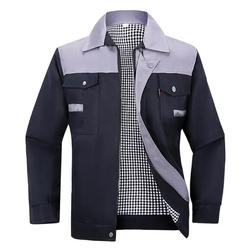 Men's Double Layer Workwear Set Gray Reflective