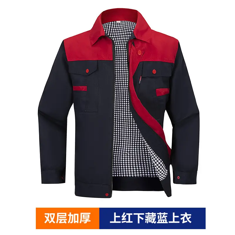 Men's Double Layer Workwear Set Gray Reflective - Image 7