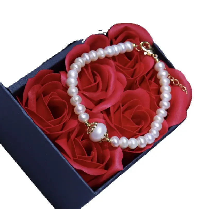 Freshwater Pearl Bracelet White 9-10mmins Niche Design Sense - Image 3