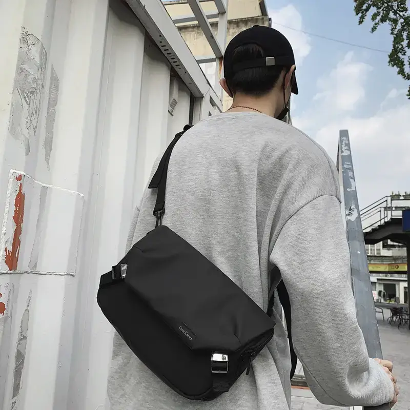 Men & Women Black Crossbody Shoulder Bag Set - Image 2
