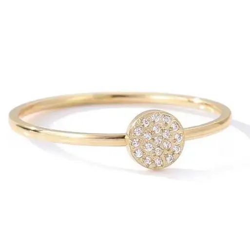 Emanco Gold Stainless Steel Couple Ring with Round Diamond - Image 6