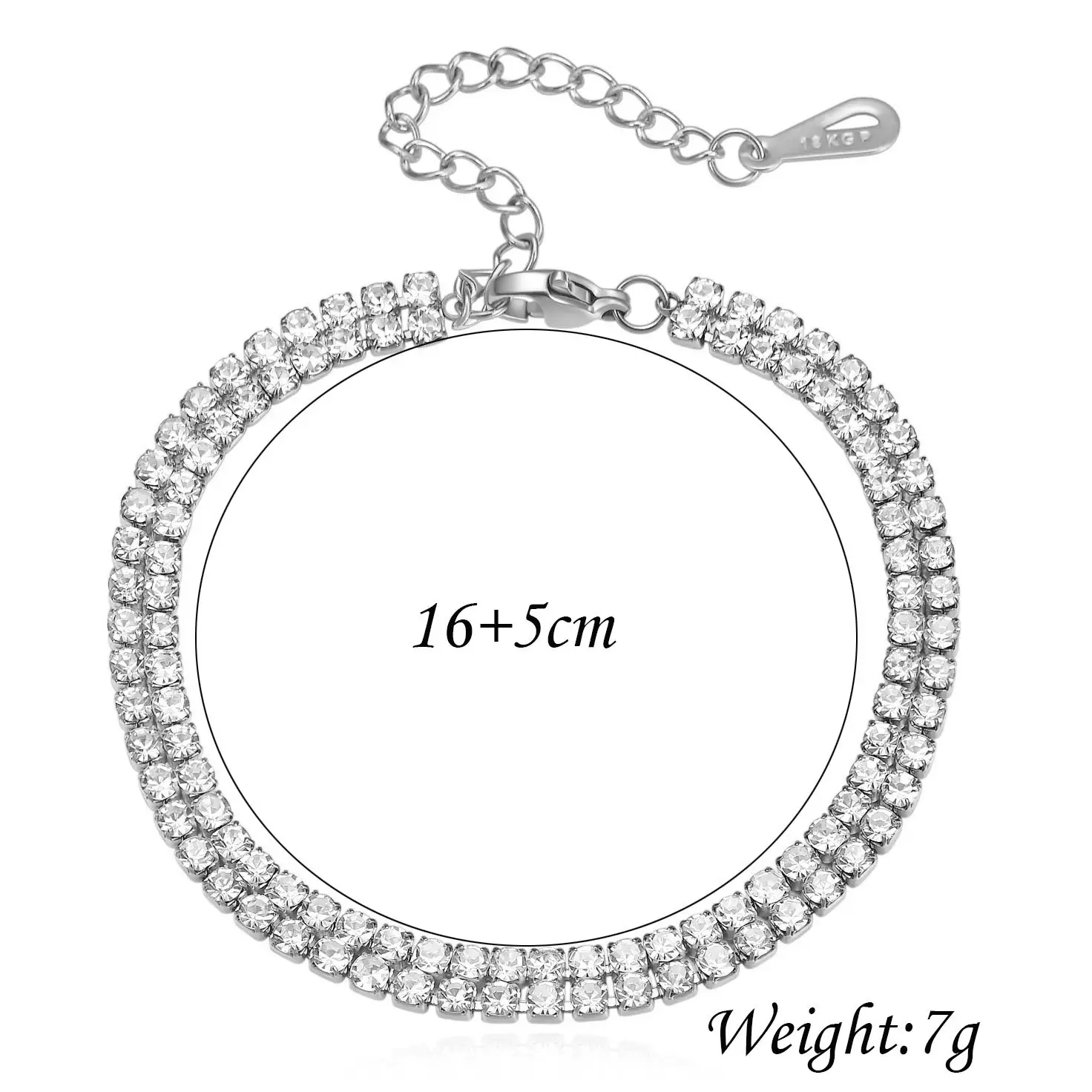 14K Gold Titanium Bracelet with Two Rows of Diamonds — feature 2