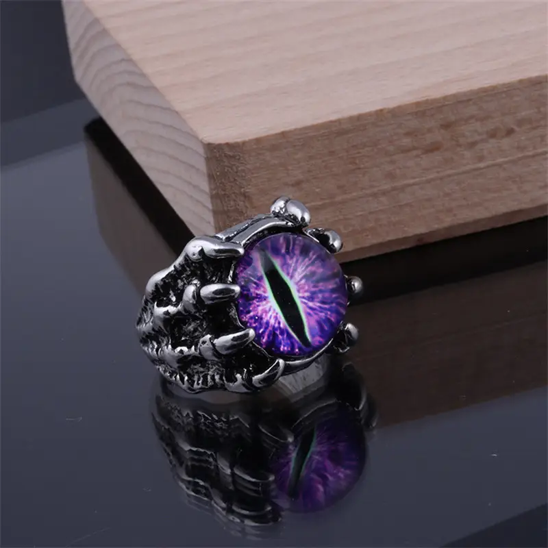 Devil's Eye Men's Ring with Exaggerated Punk Design
