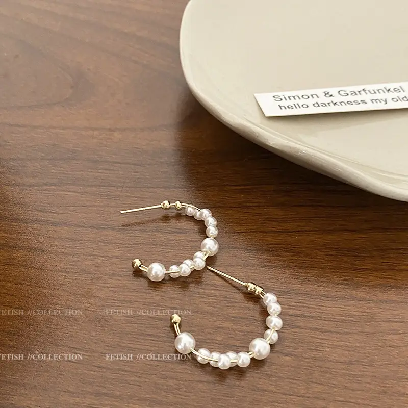 Pearl Earrings for Women Spring Summer Elegant Chinoiserie - Image 2