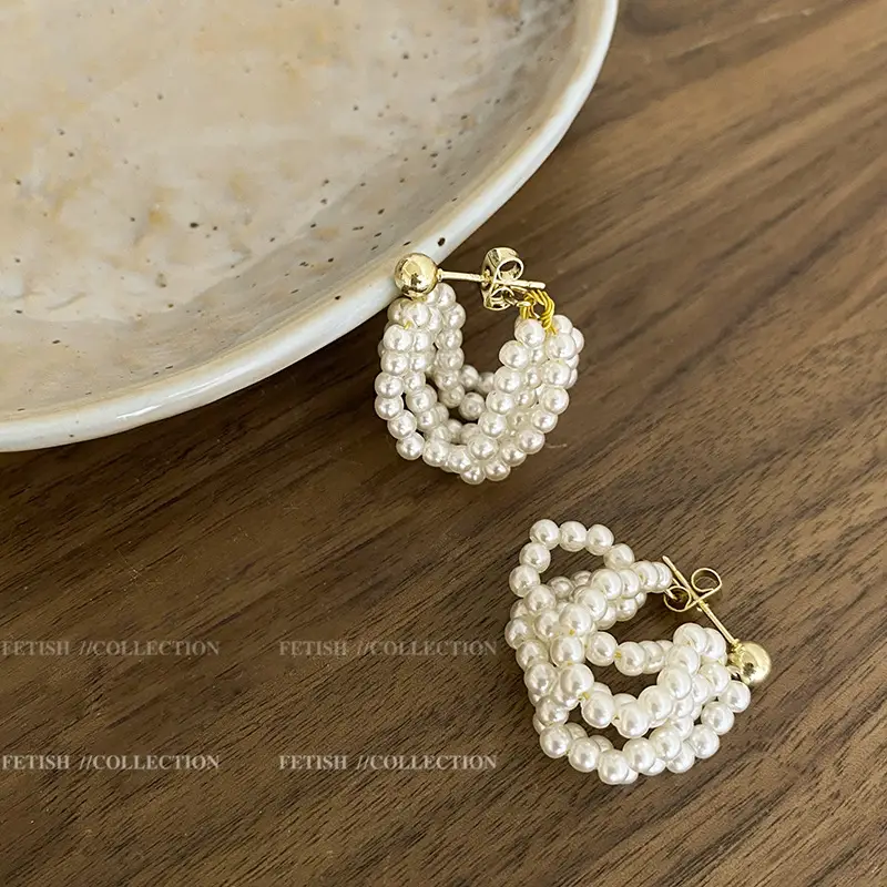 Pearl Earrings for Women Spring Summer Elegant Chinoiserie - Image 4