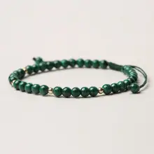 3mm Malachite Green Bracelet Women's Gemstone — feature 8