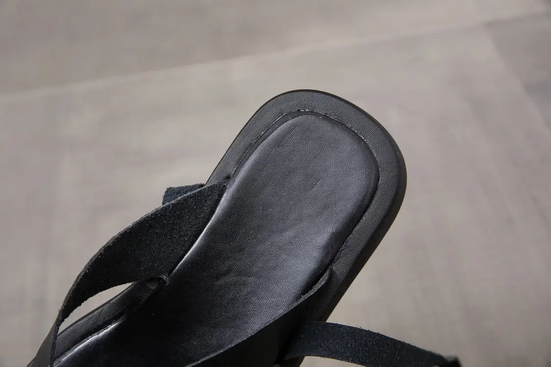 Black Cross Strap Platform Sandals for Women — feature 6