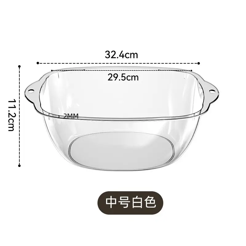 Transparent Washbasin with Thickened Edge for Kids & Students - Image 2