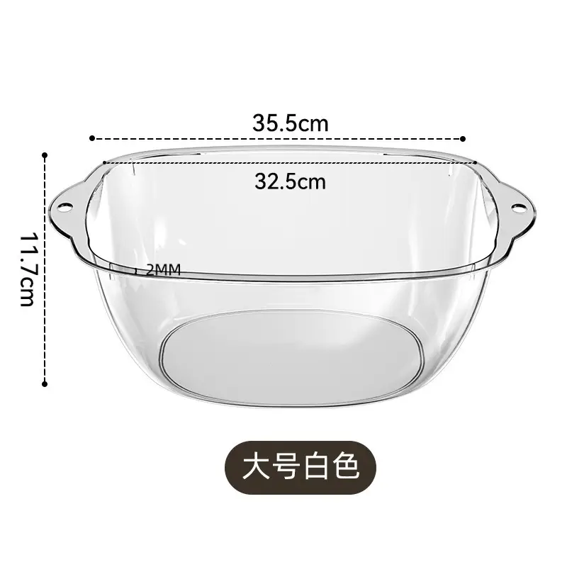 Transparent Washbasin with Thickened Edge for Kids & Students - Image 3
