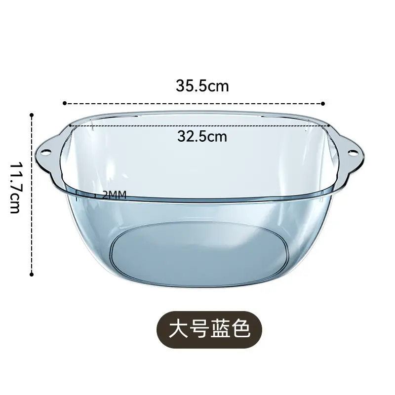 Transparent Washbasin with Thickened Edge for Kids & Students - Image 6