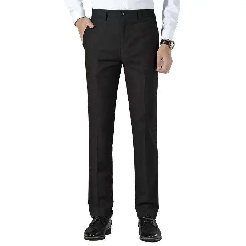 Men's Thick Plain Pants Winter Casual Dress Suit Large - Image 10