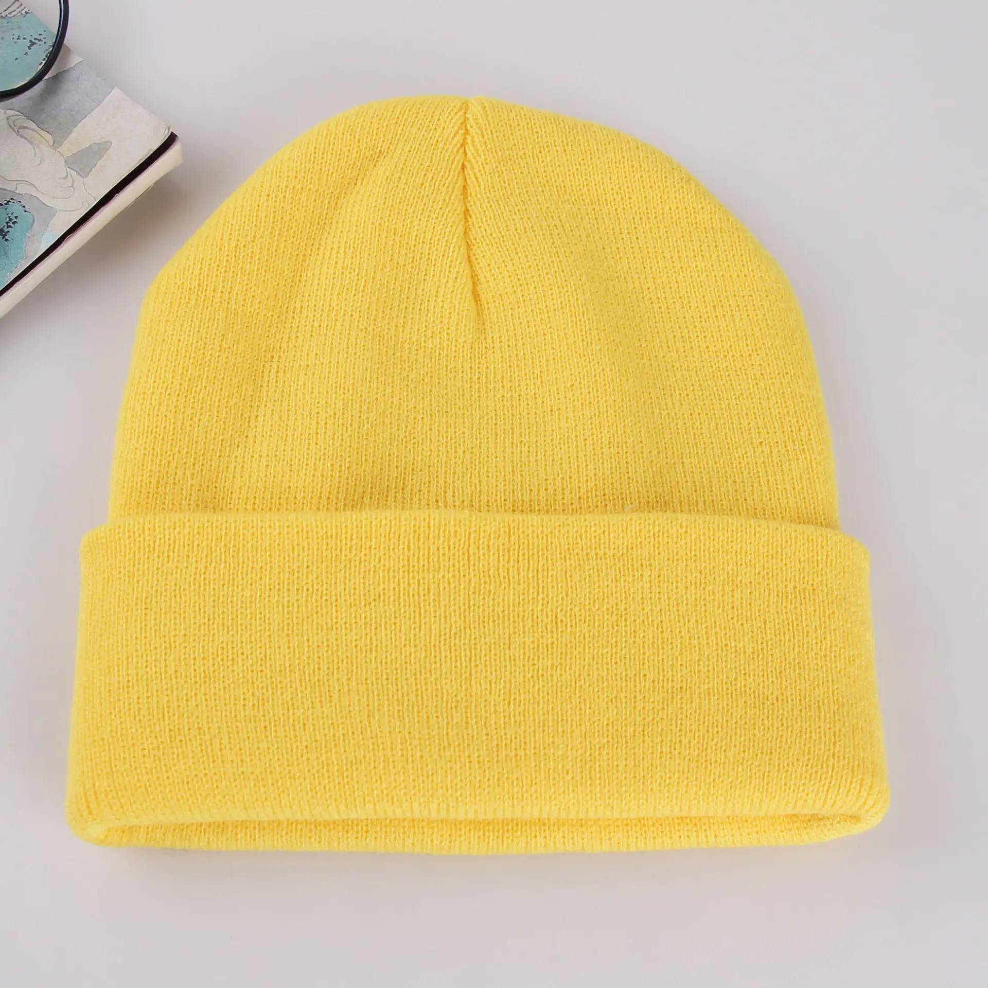 Purple Knitted Women's Beanie Winter Warm All Match