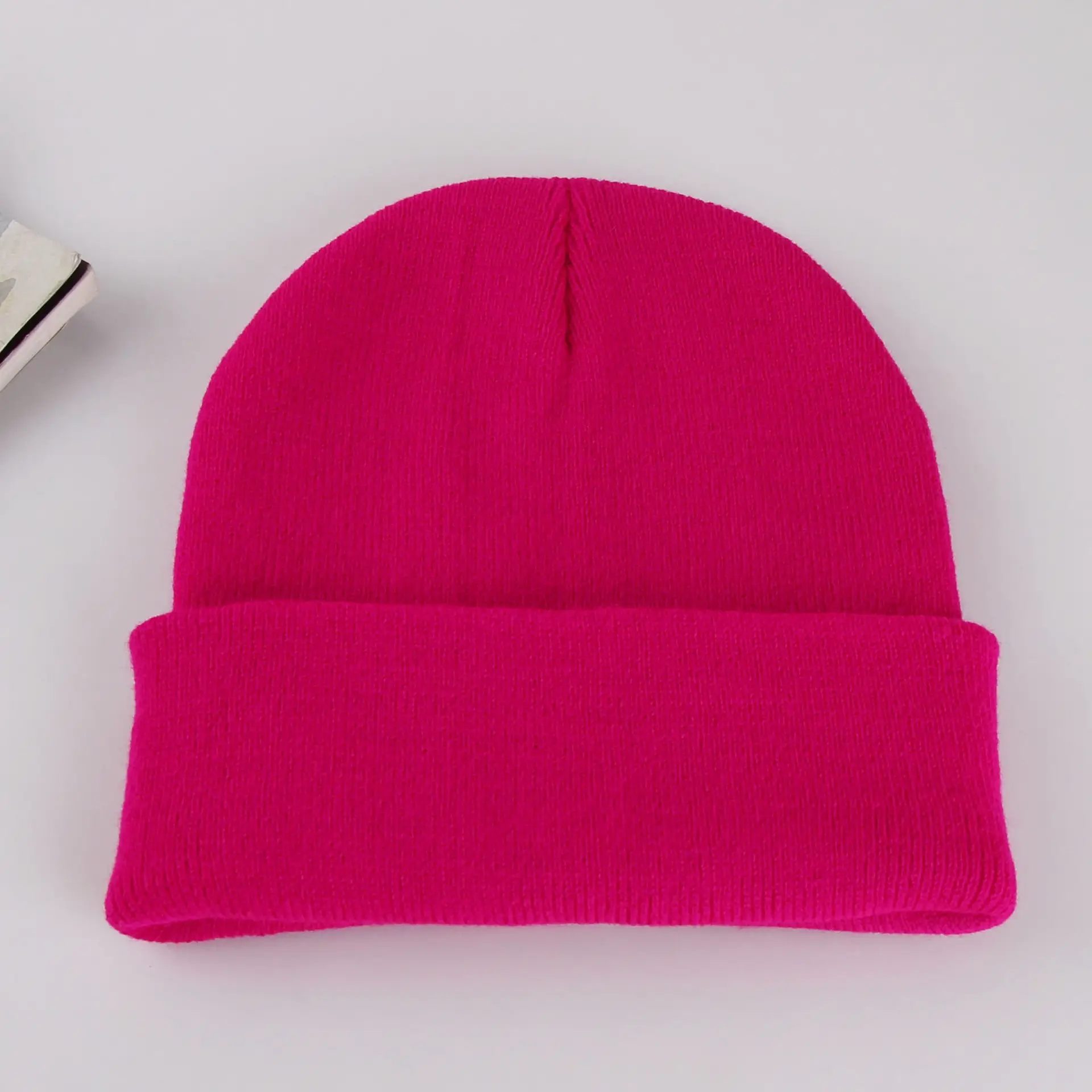 Purple Knitted Women's Beanie Winter Warm All Match