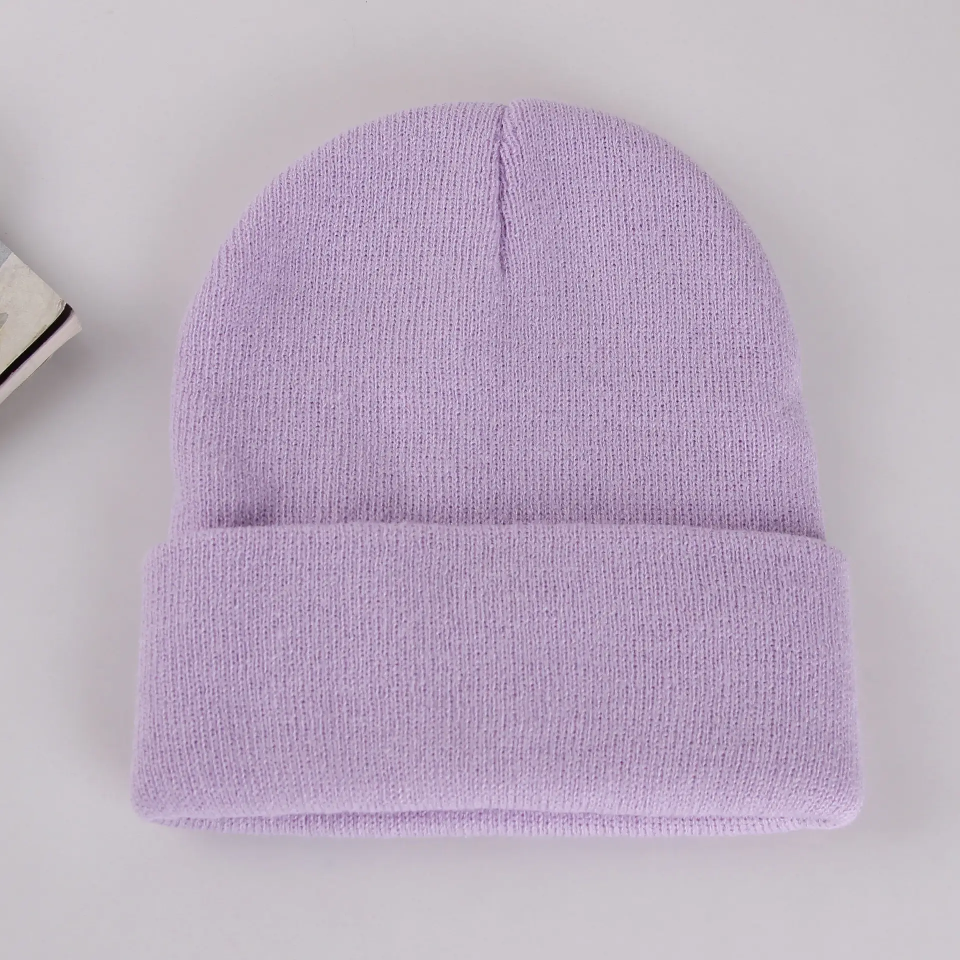 Purple Knitted Women's Beanie Winter Warm All Match