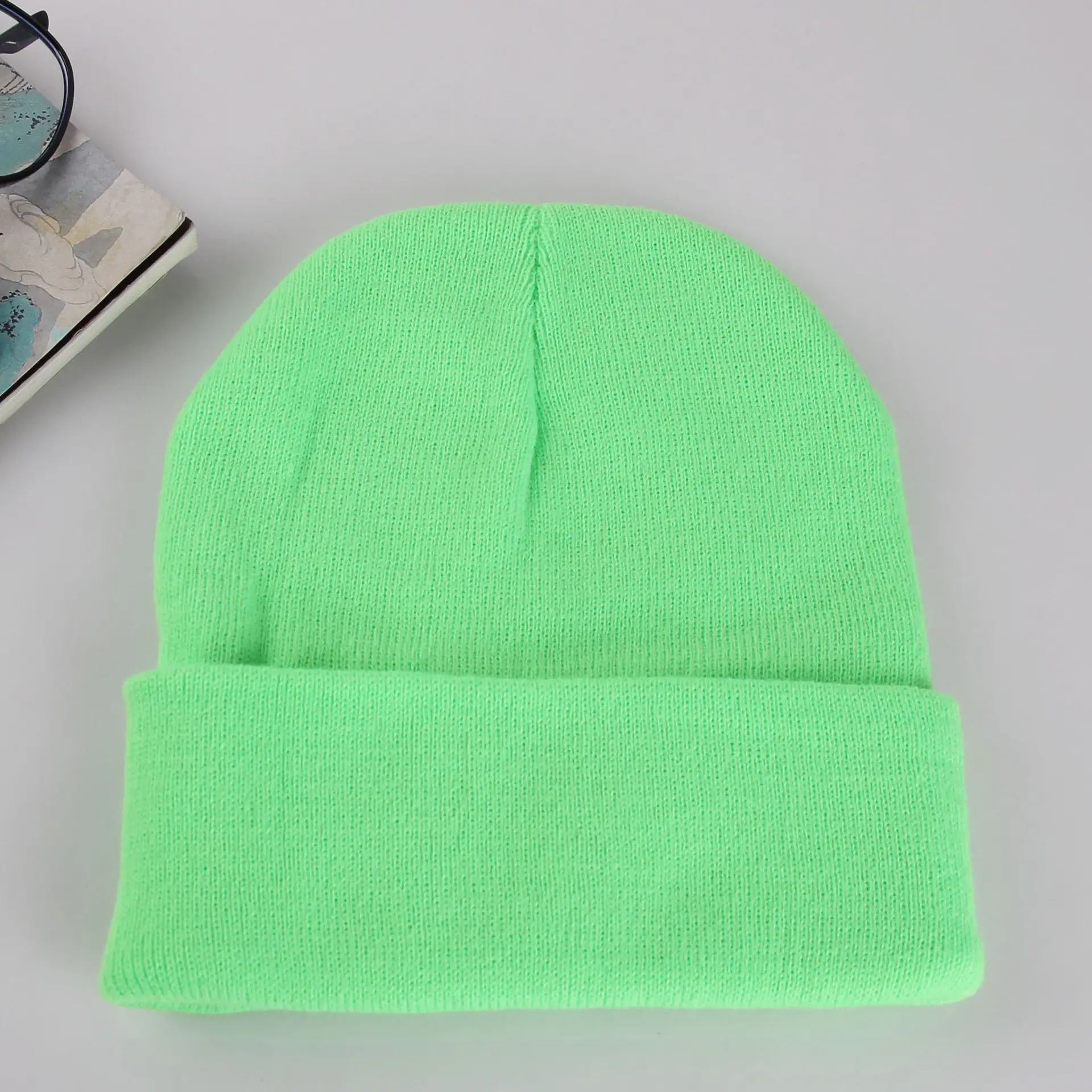 Purple Knitted Women's Beanie Winter Warm All Match