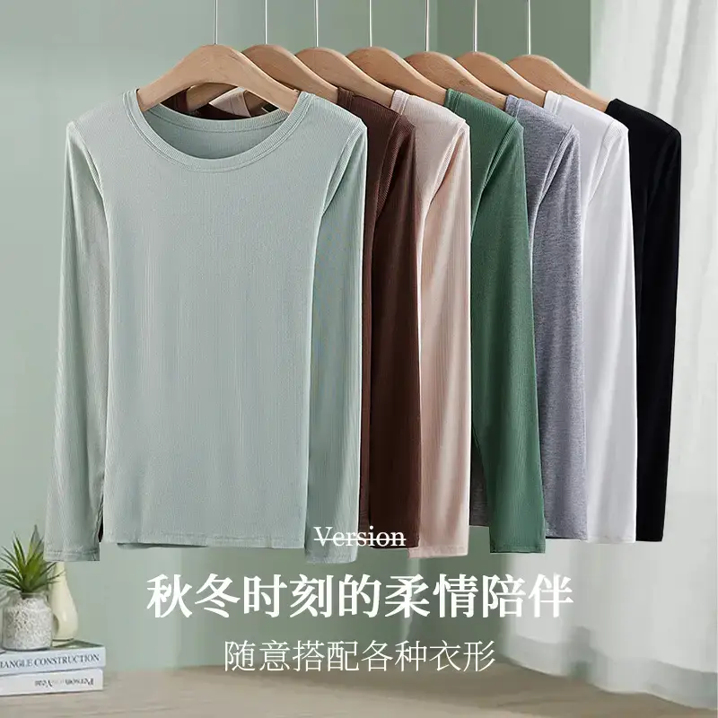 Women Long Sleeve T-Shirt All Colors Winter Base - Image 9